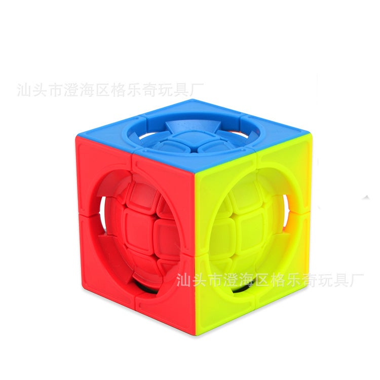 Unpackaged Geleqi 2345 Rubik'S Cube Carbon Fiber Sticker Competition Special Beginner Decompression Educational Toy - Image 1